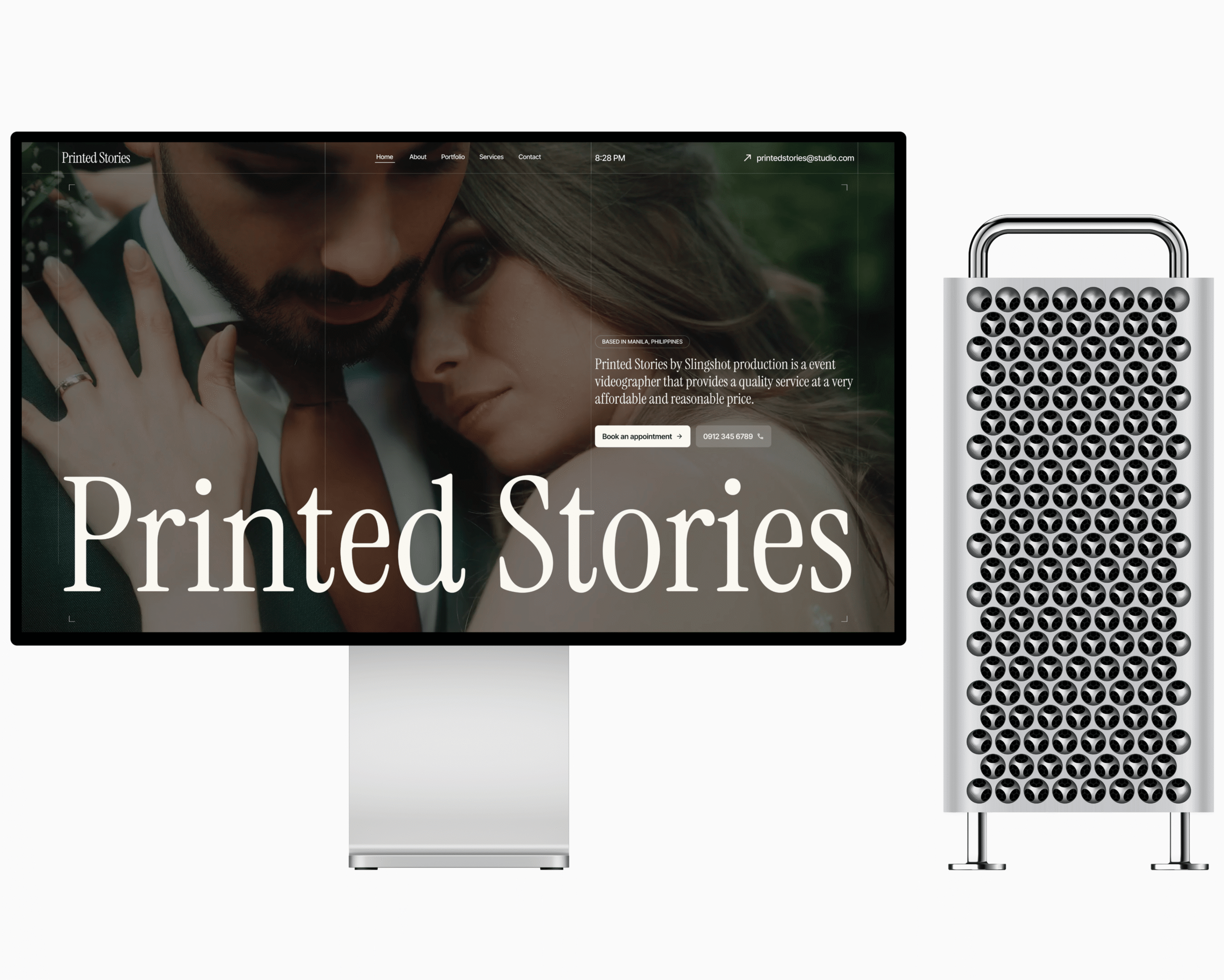 printed stories apple studio mockup